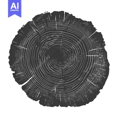 Aset premium populer: Cross-Section of a Tree Trunk with Visible Growth Rings