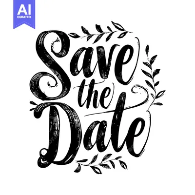 Popular premium asset: Handwritten Save the Date with Floral Elements