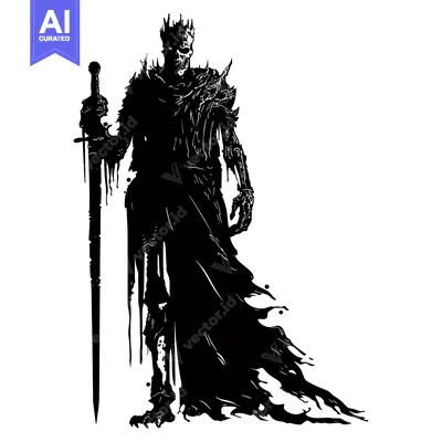 Aset premium populer: Skeletal King with Sword and Flowing Cloak