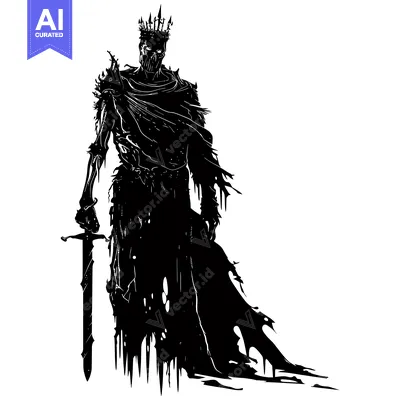 Popular premium asset: Silhouette of a Decaying King with a Sword