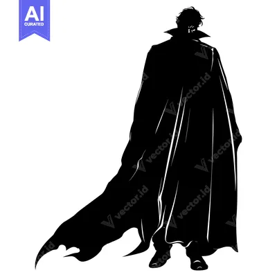 Popular premium asset: Silhouette of a Man in a Long Cloak
