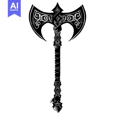Popular premium asset: Ornate Double-Headed Axe with Intricate Design