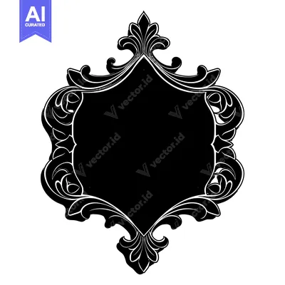Popular premium asset: Ornate Black and White Floral Frame