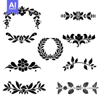 Aset premium populer: Collection of Floral and Leaf Design Elements
