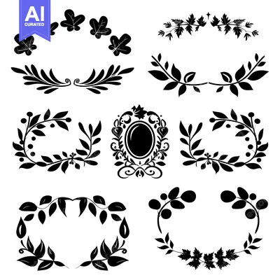 Popular premium asset: A Collection of Black and White Floral Design Elements