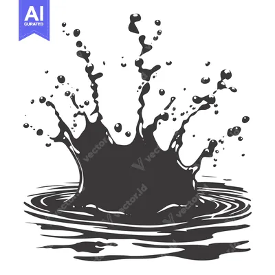 Aset desain premium: Abstract Splash of Liquid in a Pool