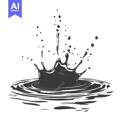 A Drop of Liquid Splashing and Creating Ripples