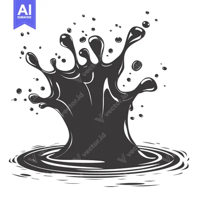 Popular premium asset: Black Liquid Splash with Ripples
