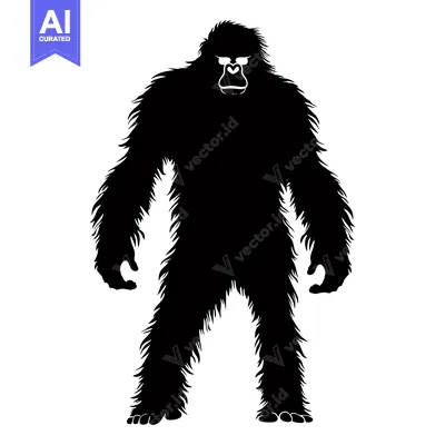 Popular premium asset: Silhouette of a Bigfoot Wearing Sunglasses