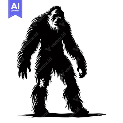 Silhouette of a Hairy, Upright, Bipedal Creature