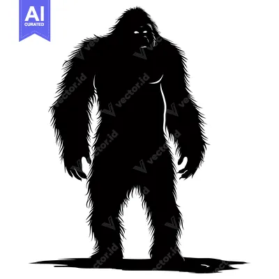Popular premium asset: Silhouette of a Large, Hairy, Upright Creature