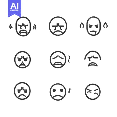 Nine Different Styles of Angry Emojis