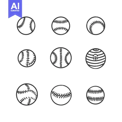 Popular premium asset: Nine Different Styles of Baseball Ball Icons