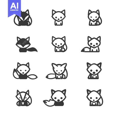 Aset premium populer: Nine Different Styles of Cartoon Fox Icon