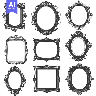 Aset premium populer: Nine Ornate Decorative Frames