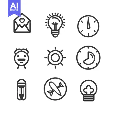 Popular premium asset: Nine Outline Icons of Various Themes