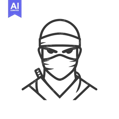 An illustration of a ninja warrior character with a mask