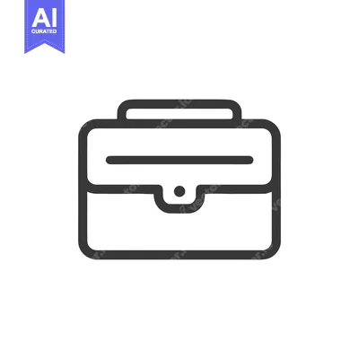 Aset premium populer: Minimalist Briefcase Icon: Business, Finance, and Professionalism Symb
