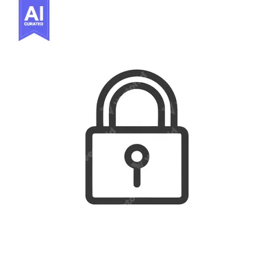 Premium design asset: Simple Gray Padlock Icon on White Background, Security Symbol