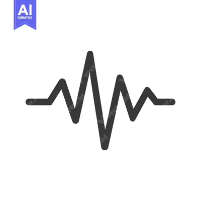 Popular premium asset: Bold Black Heartbeat Line Icon on White Background, Medical Symbol