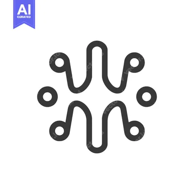 Aset premium populer: Abstract Gray Geometric Shape with Rounded Elements on White Backgroun