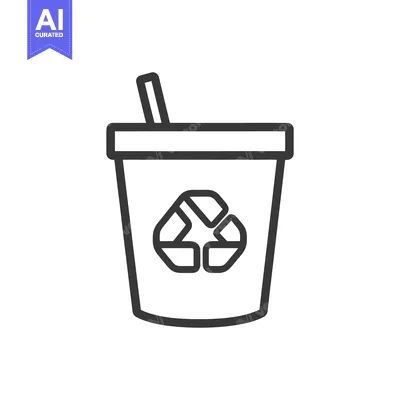 Popular premium asset: A recyclable beverage cup with a straw indicates waste reduction