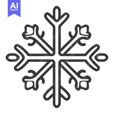 Aset premium populer: A symmetrical illustration of a stylized snowflake design pattern