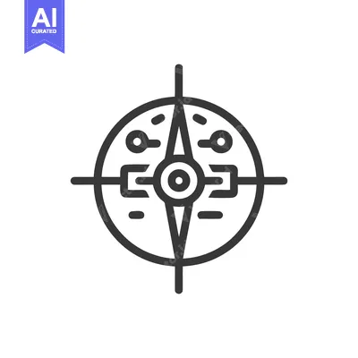Premium design asset: Minimalist Compass Icon: Navigation, Direction, and Exploration Symbol
