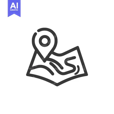 Aset premium populer: Minimalist Map Icon with Location Pin, Navigation Symbol, Black Outlin