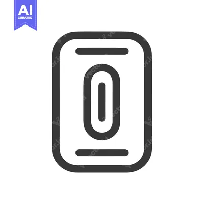 Premium design asset: Minimalist Icon of a Mobile Phone with Rounded Edges and Clean Lines