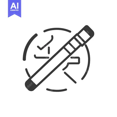 A black and white image depicting a no smoking symbol