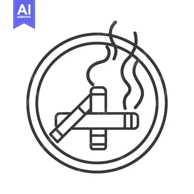 A simple illustration depicting burning cigars inside a circular desig