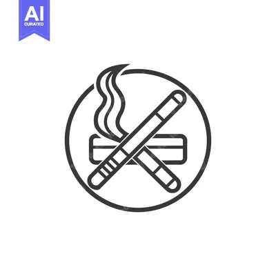 A monochrome illustration indicating no smoking or fire is permitted h