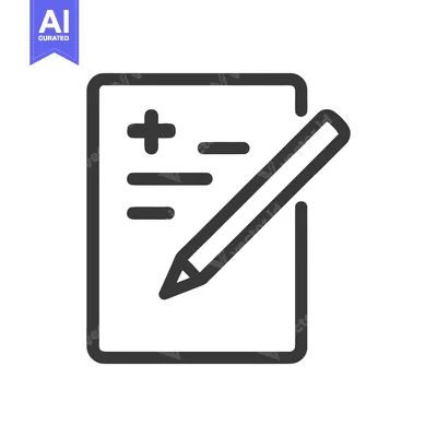 Medical Record with Pencil Icon: Healthcare Documentation Symbol