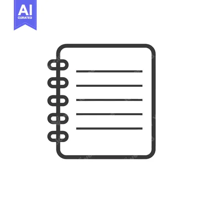 Popular premium asset: A simple black and white icon showing a lined spiral notebook