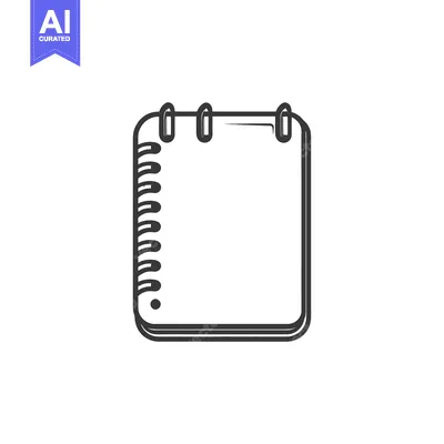 Popular premium asset: A sketched graphic depiction of a blank spiral bound notepad