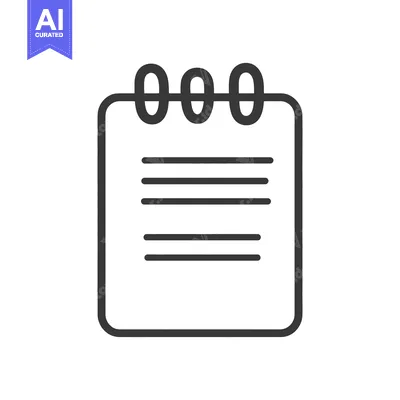 Popular premium asset: Simple outlined graphic depiction of a notepad or writing pad