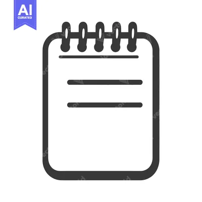 Aset desain premium: An illustrated image of a wire bound notepad with blank pages