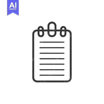Popular premium asset: Simple illustrated icon showing a lined paper notepad symbol