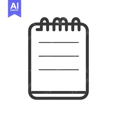 Popular premium asset: A simple notepad icon with lines and metal binding details