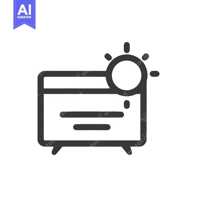 Aset premium populer: Minimalist Projector Icon with Light Rays, Dark Gray Outline on White