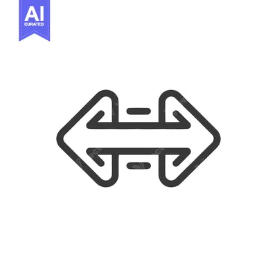 Popular premium asset: Symmetrical Arrow Icon: Dual Direction, Minimalist Design on White Bac