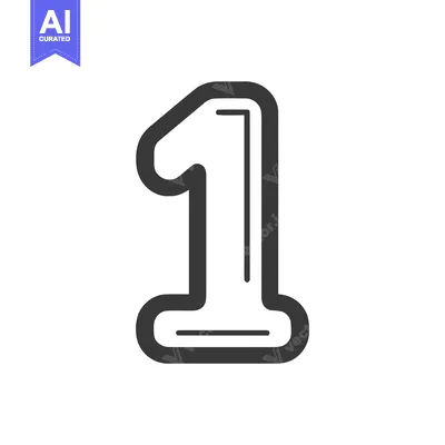 Aset desain premium: Numbers Icon Line Art Icon  6693