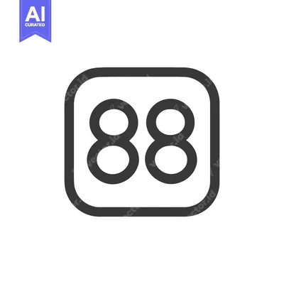Premium design asset: Numbers Icon Line Art Icon  6695