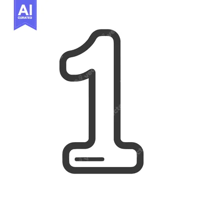 Aset desain premium: Numbers Icon Line Art Icon  6696