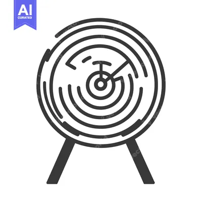 Popular premium asset: Black and white circular target with a maze pattern on display