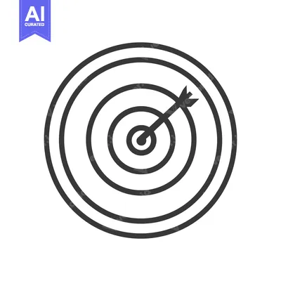 An arrow piercing a bullseye target within concentric circular rings
