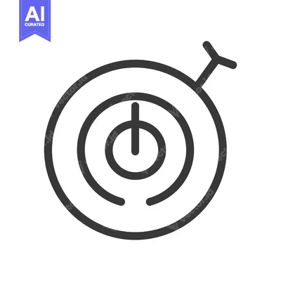 Aset premium populer: A graphic illustration of a power button with a timer dial