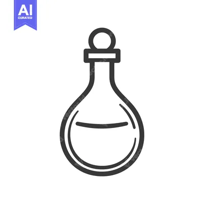Aset premium populer: A Simple Icon Depicting a Bottle with a Round Stopper