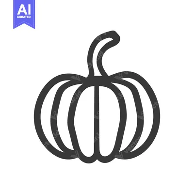 Premium design asset: A simple vector illustration depicting a round pumpkin shape